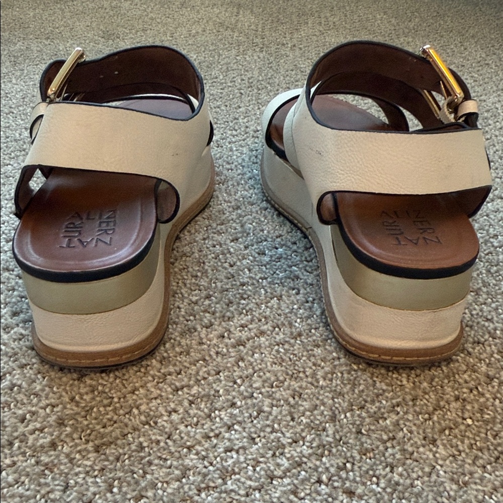 Women's Cream Platform Sandals - Picture 6 of 7